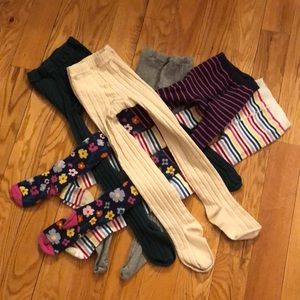 Girls sz 6-7 tights bundle